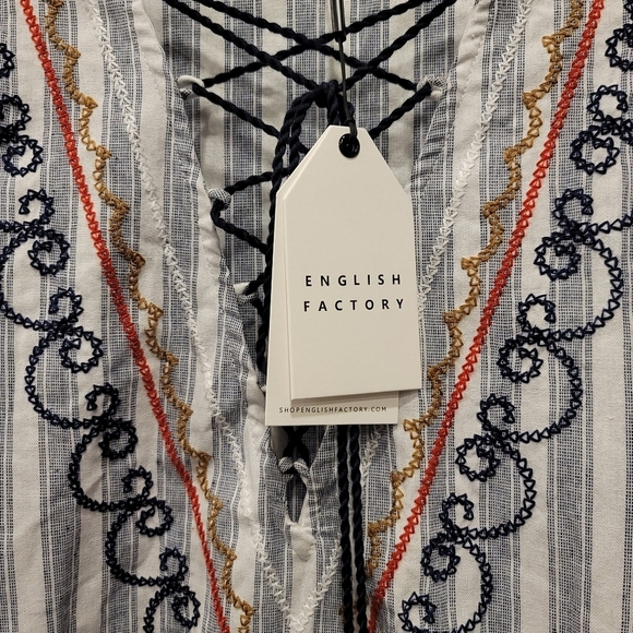 NWT English Cotton Factory A-Line Embroidered Dress - M - Picture 9 of 11